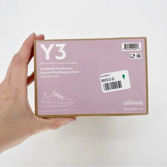 Allbirds Girls Smallbirds Wool Runner Sneakers Pink Shoes Kids - Picture 7 of 12